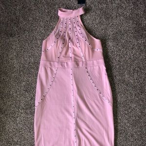 Mauve Mock Neck Dress